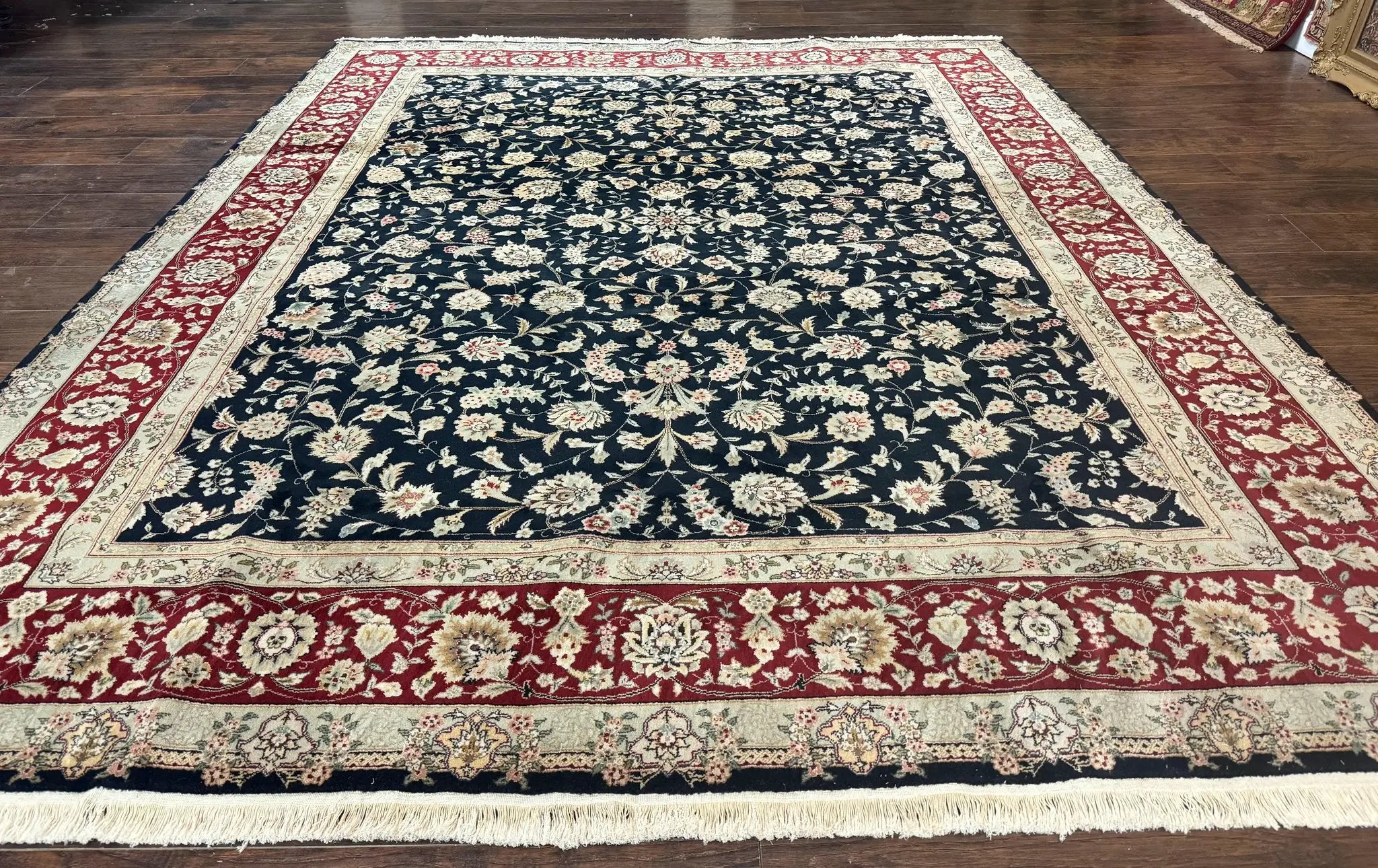 Black Pak Persian Rug 8x10, Floral Allover by Jewel Rugs