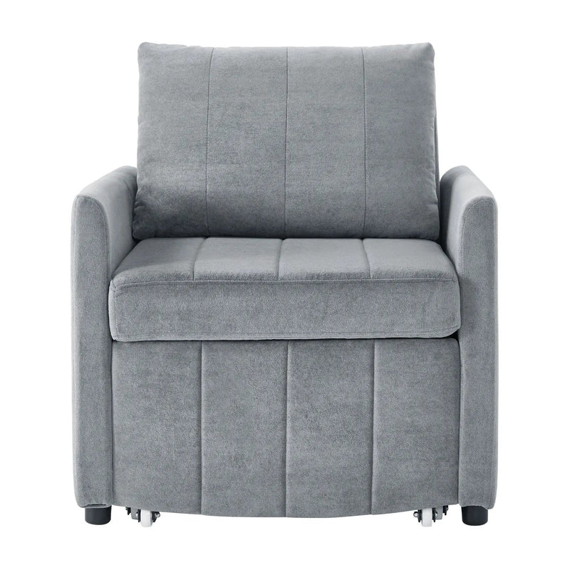 Upholstered Convertible Sleeper Sofa With 5 Position Backrest, Side Pockets, Storage by Unique Piece Furniture
