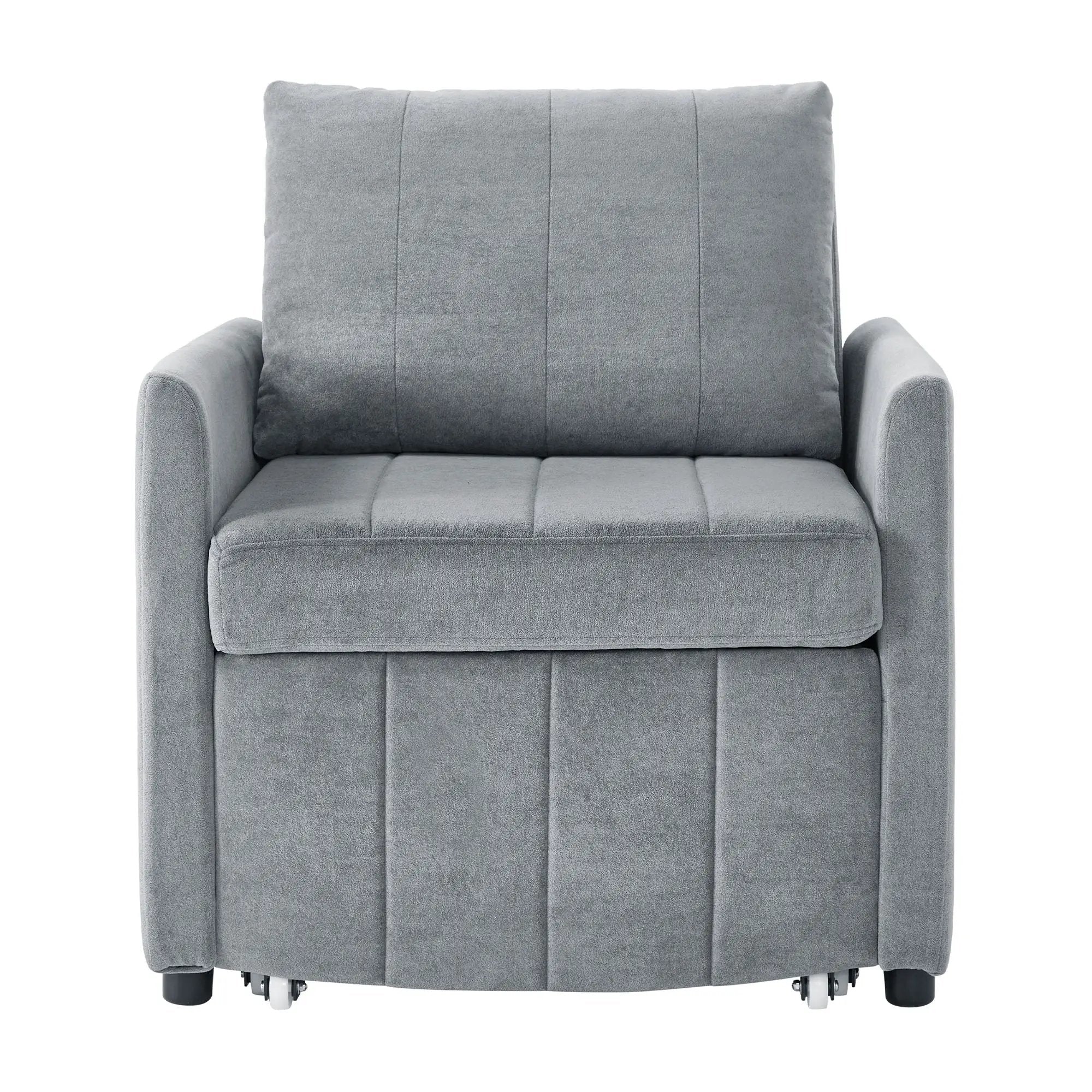 Upholstered Convertible Sleeper Sofa With 5 Position Backrest, Side Pockets, Storage by Unique Piece Furniture