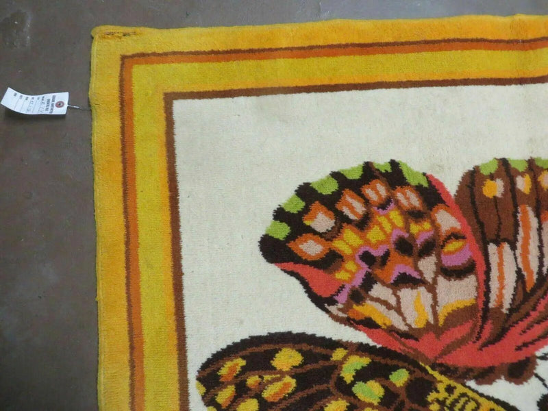 4' X 6' Tartare Modern Hand Knotted Spainsh Wool Rug Butterfly Getting Wings Nice by Jewel Rugs