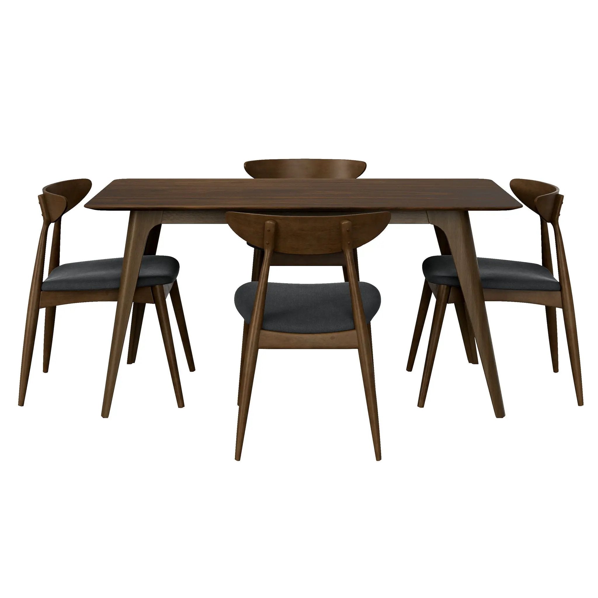 5 Piece Dining Set With Ergonomic Chairs by HouseOfZazla
