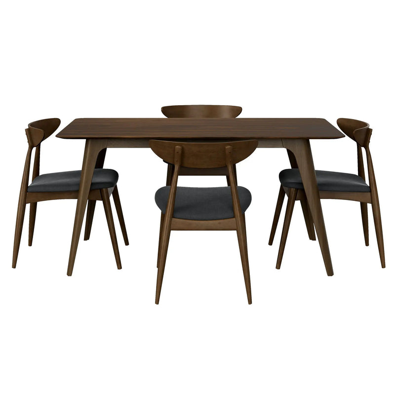 5 Piece Dining Set With Ergonomic Chairs by HouseOfZazla