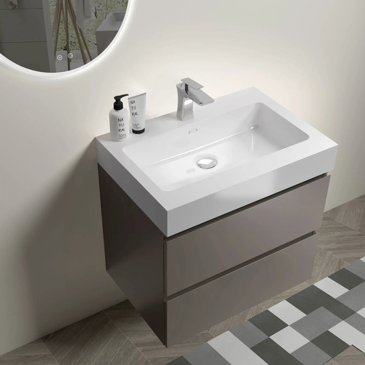 Alice - Bathroom Vanity With Sink, Wall Mounted, Floating by Unique Piece Furniture