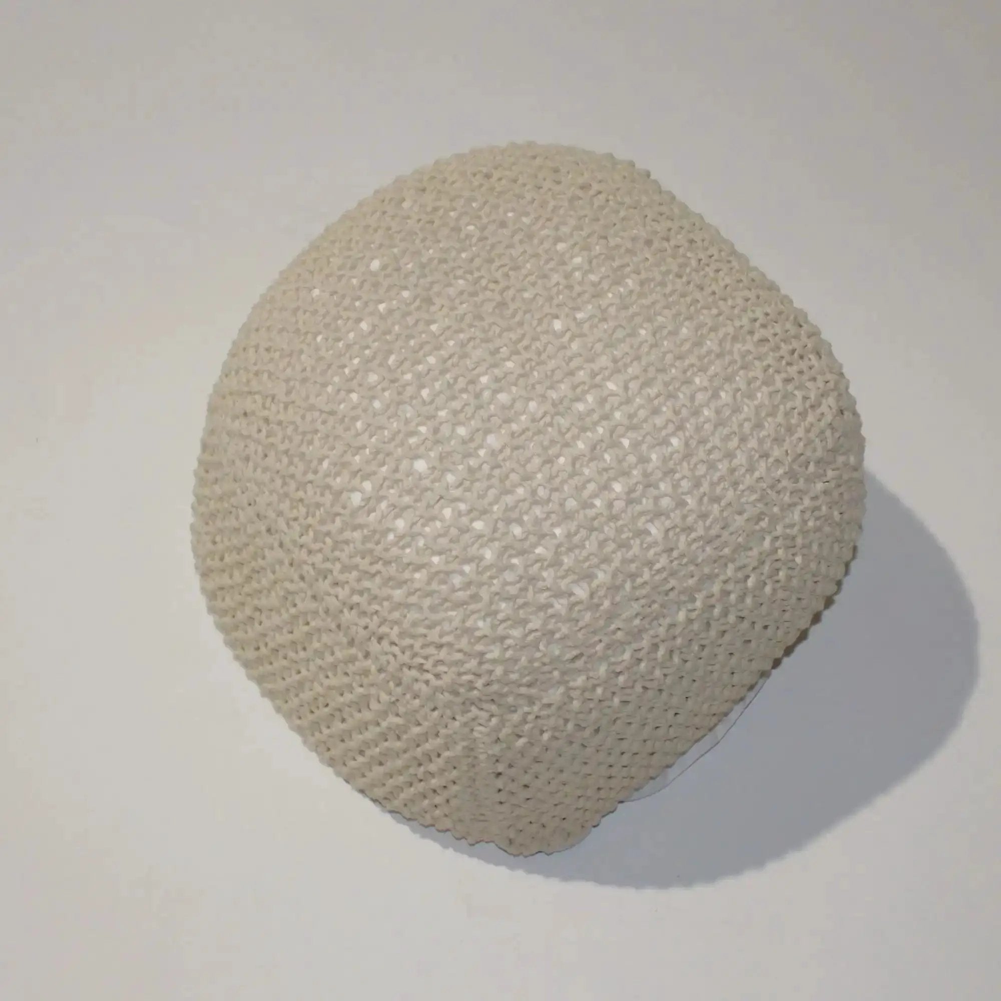 Semi Rounded Pouf Cable Knitted Perfect Seating by HouseOfZazla