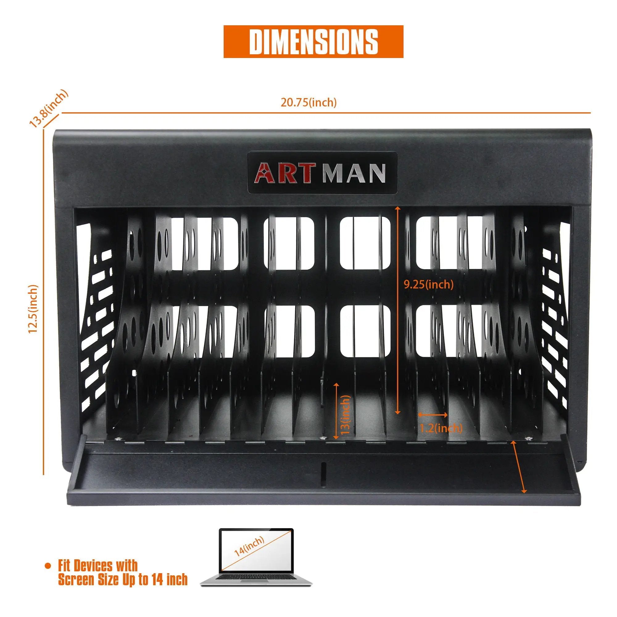 16 Bay Charging Cabinet For Laptop book, Locking Charging Station by HouseOfZazla