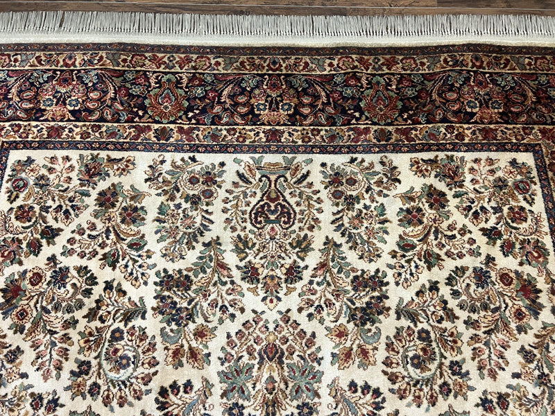 Karastan Rug 8' 8" x 12', Ivory Sarouk #760, Original Karastan Carpet 700 Series, Wool Karastan Area Rug, USA Made, Large Karastan w/ Label by Jewel Rugs