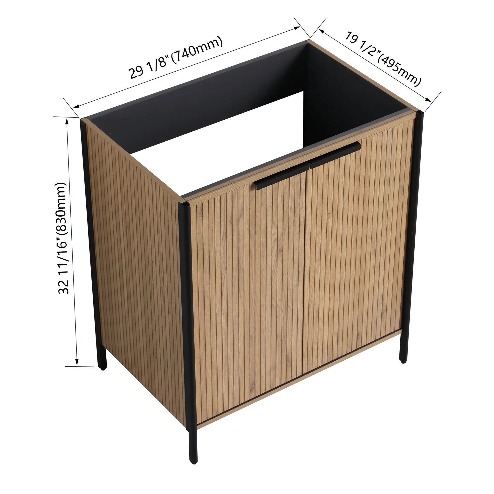 Contemporary Freestanding Bathroom Vanity With Adjustable Shelves by Unique Piece Furniture