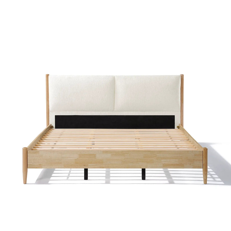 King Natural Wood Bed Frame by HouseOfZazla