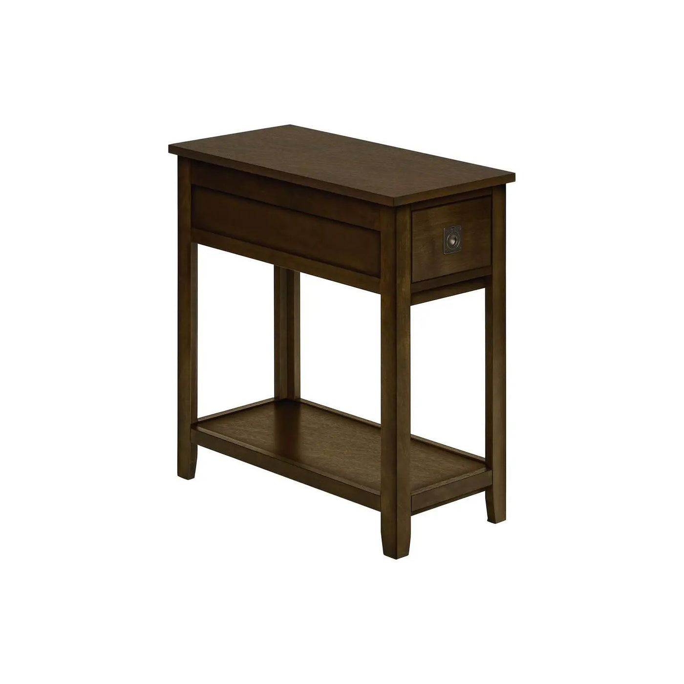 Accent End Table, 2 Tier, Narrow, Lamp, Storage Drawer, Charming Design by Unique Piece Furniture