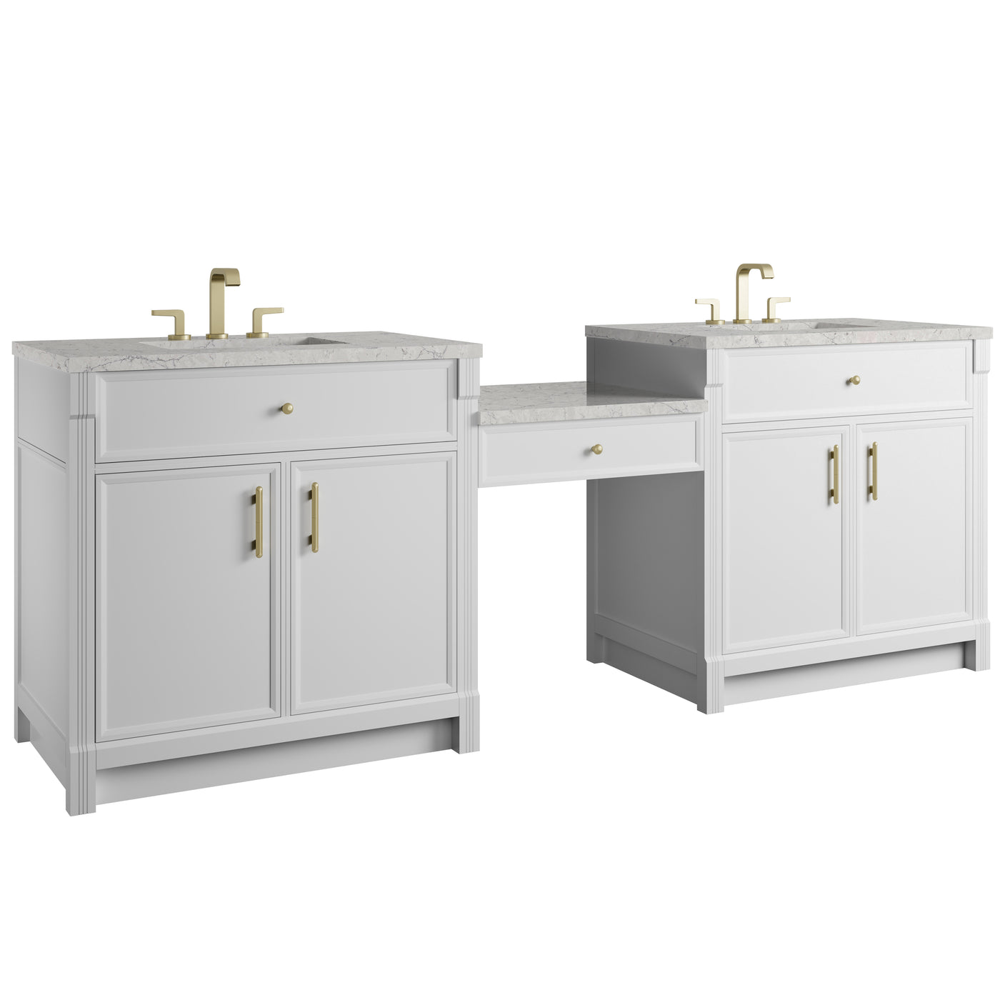 James Martin Bellshire 96" Double Bathroom Vanity, Bright White, view 35