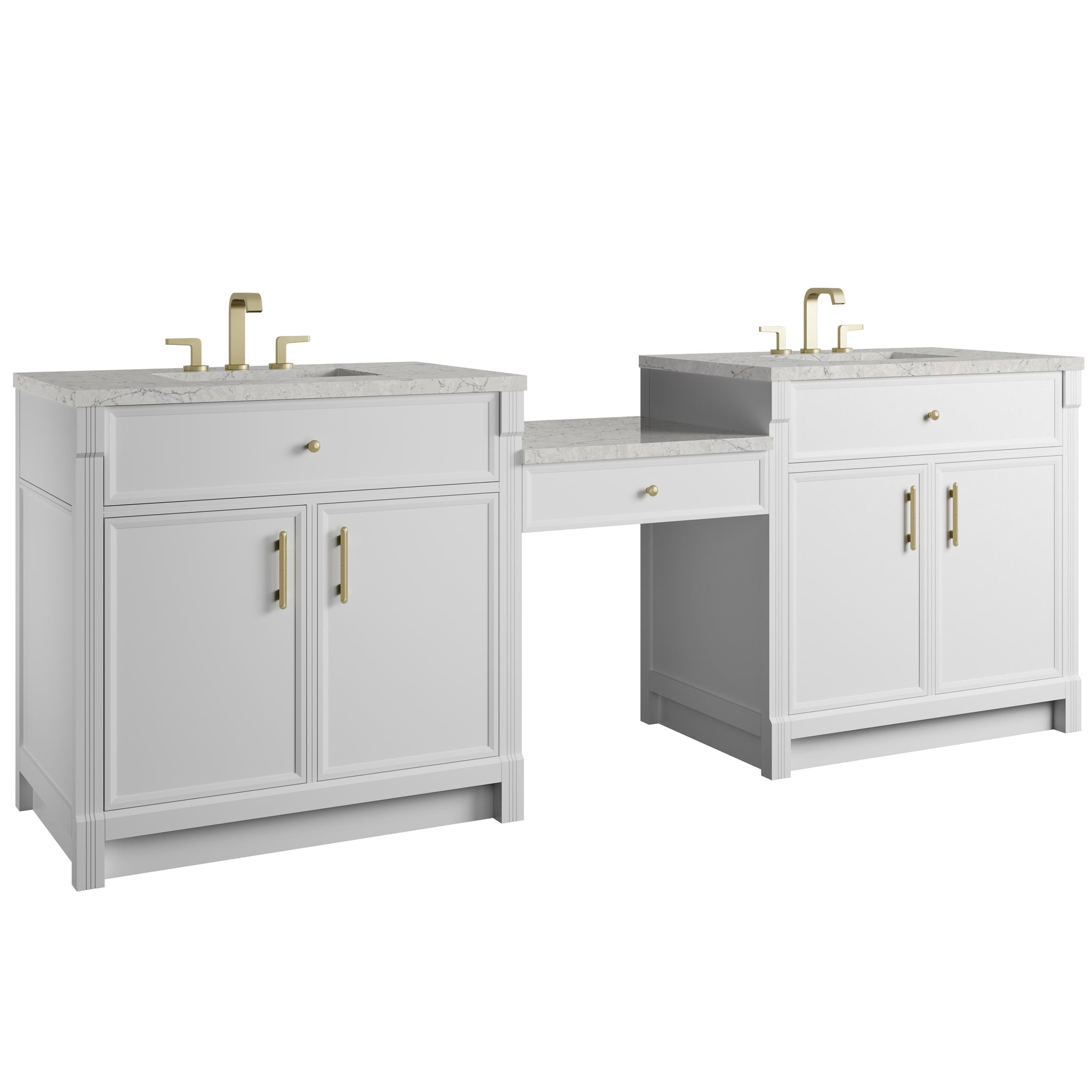 James Martin Bellshire 96" Double Bathroom Vanity, Bright White, view 35