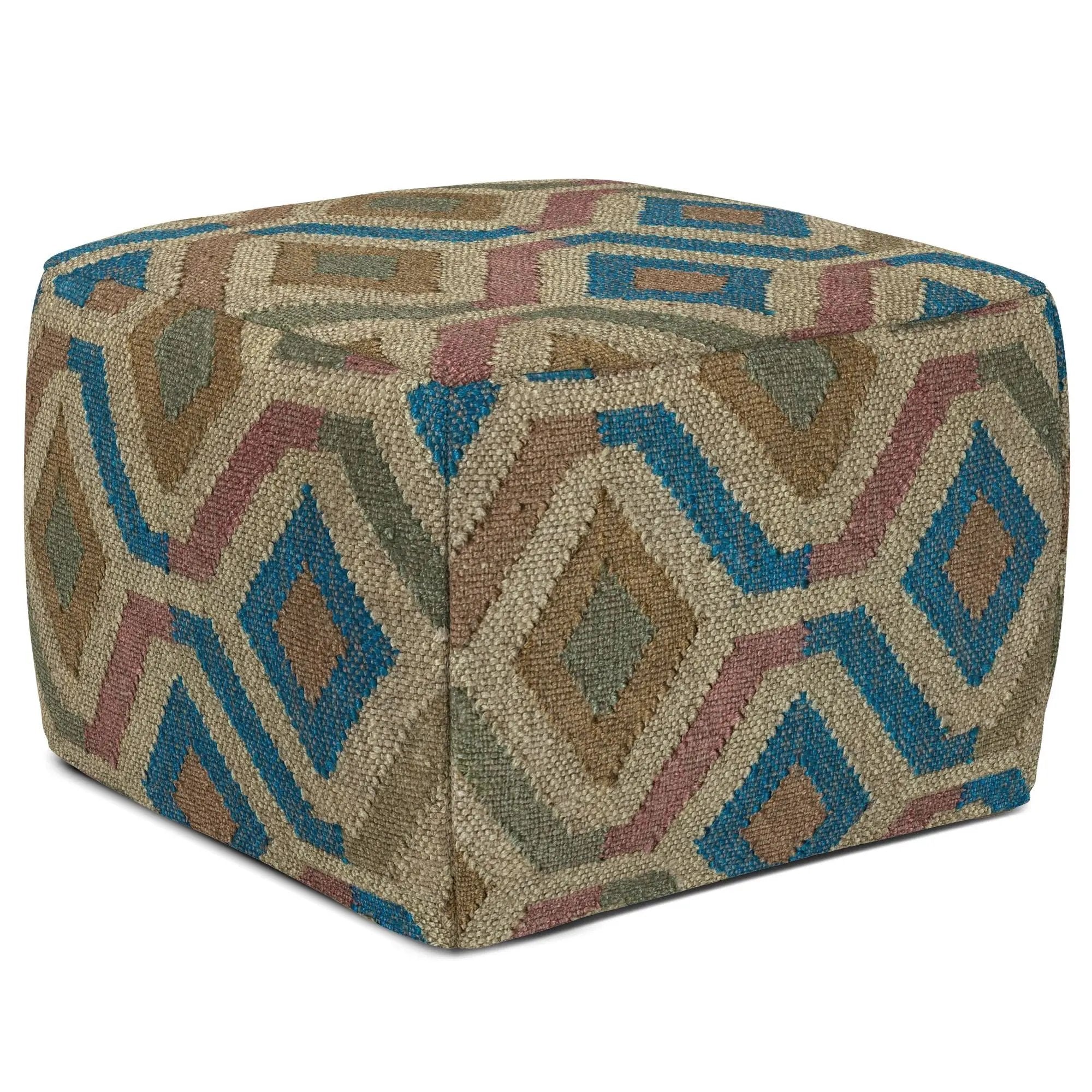Johanna - Handcrafted Square Pouf by HouseOfZazla