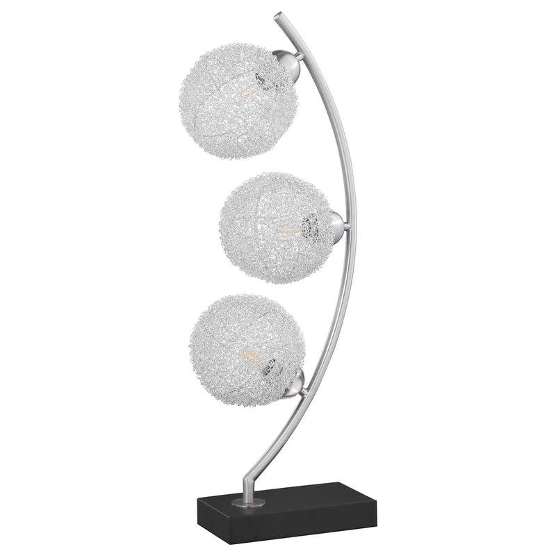 Claudia 30-inch Woven Spherical Metal Table Lamp Black by Unique Piece Furniture