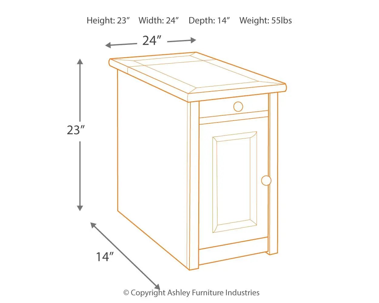 Tyler Creek - Chair Side End Table - Grayish Brown / Black by Unique Piece Furniture