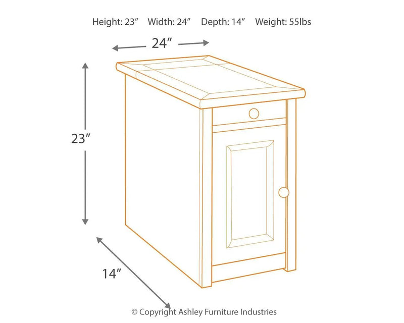Tyler Creek - Chair Side End Table - Grayish Brown / Black by Unique Piece Furniture