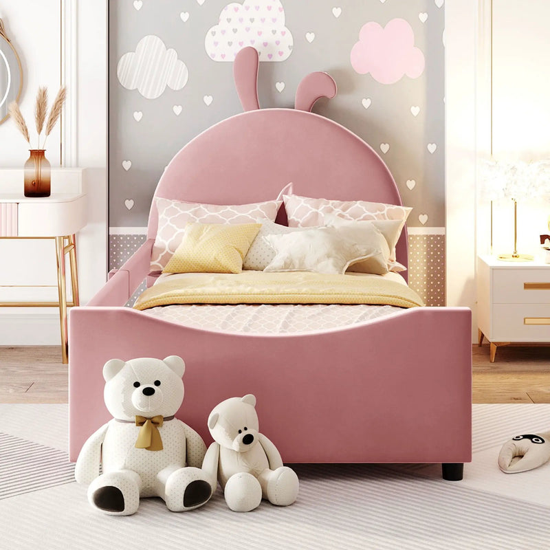 Upholstered Daybed With Rabbit Ear Shaped Headboard by HouseOfZazla