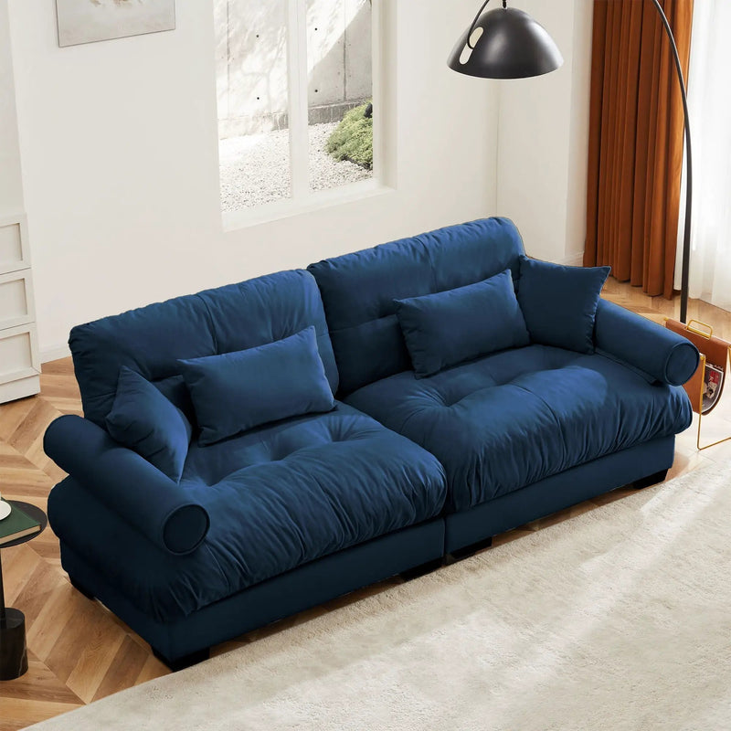Modern Oversize Sofa With Cloud Like Comfort, Featuring Waist And Throw Pillows by HouseOfZazla