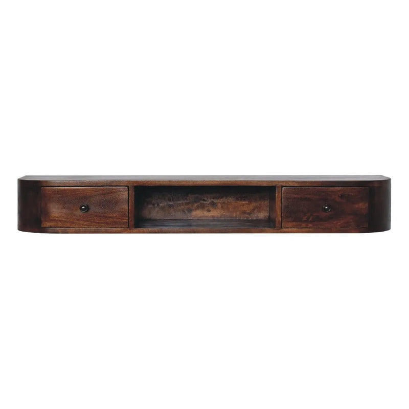 Lunar - 2 Drawer Floating Console - Chestnut by HouseOfZazla