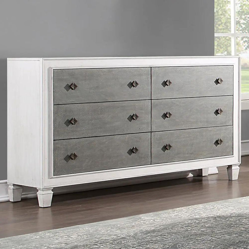Katia - Dresser - Rustic Gray & Weathered White by Unique Piece Furniture