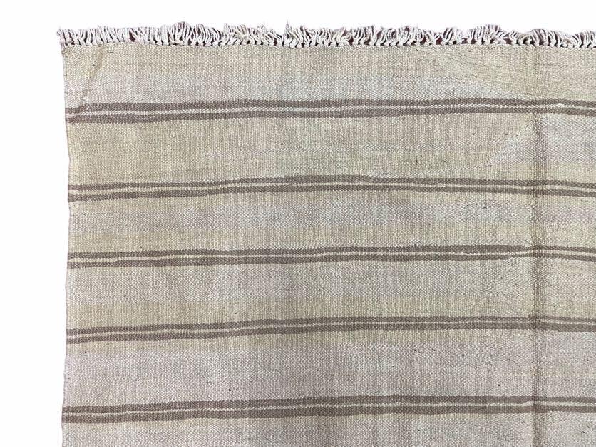 5x8 Turkish Kilim Rug, Flatweave Carpet, Striped Blanket, Southwestern Design, New, Gray, Wool, High Quality, Hand-Knotted by Jewel Rugs