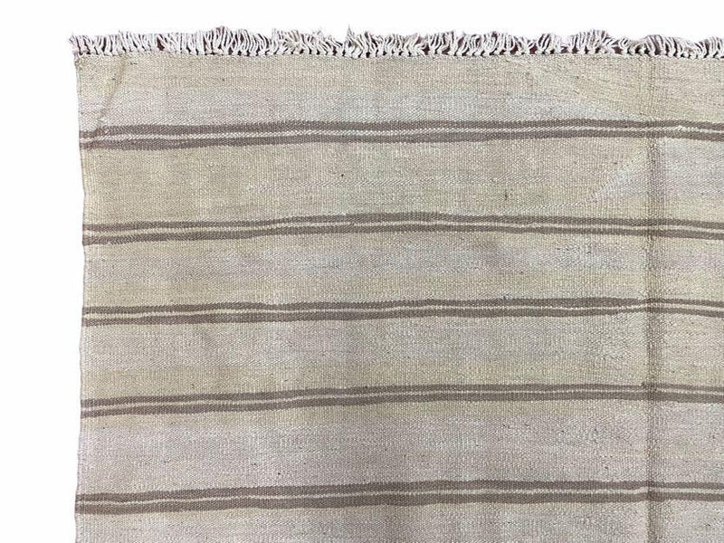 5x8 Turkish Kilim Rug, Flatweave Carpet, Striped Blanket, Southwestern Design, New, Gray, Wool, High Quality, Hand-Knotted by Jewel Rugs