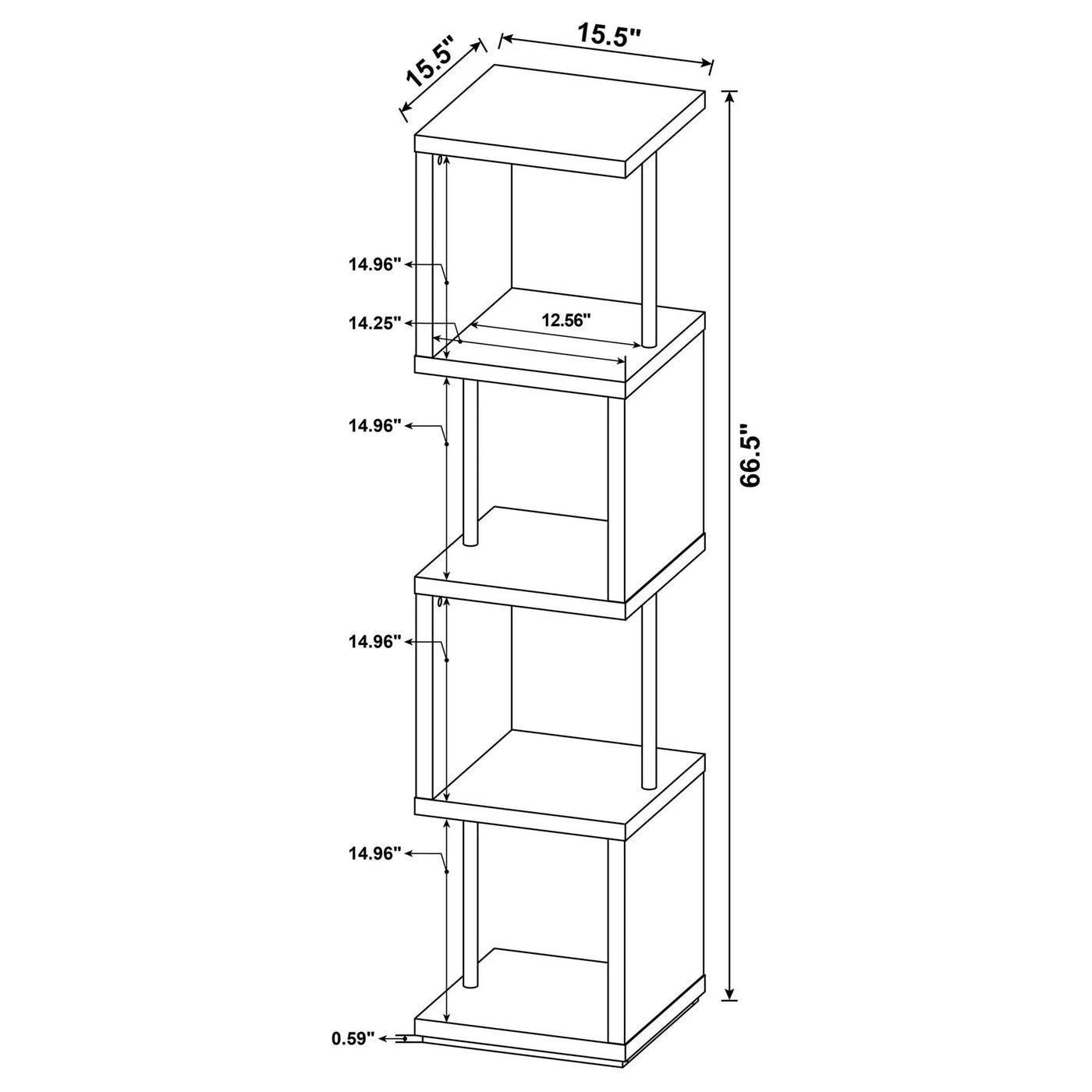 4 Tier Bookcase With Accents by HouseOfZazla
