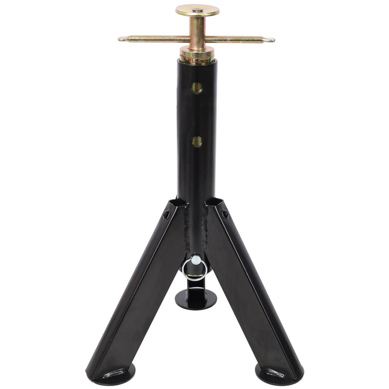RV Adjustable Telescoping Stabilizer Jack Stand Supports 16" to 30" (Set of 2) - Black by HouseOfZazla