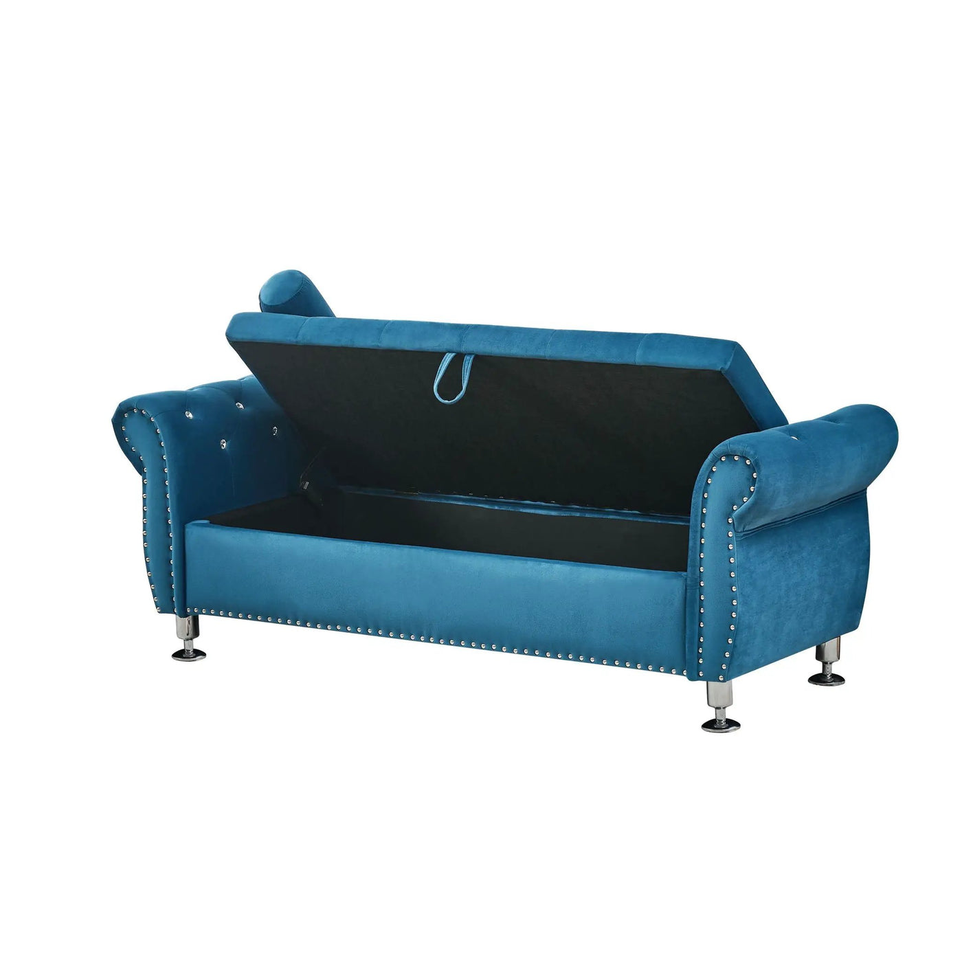 Storage Bench With Crystal Buttons And 1 Pillow For Bedroom by HouseOfZazla