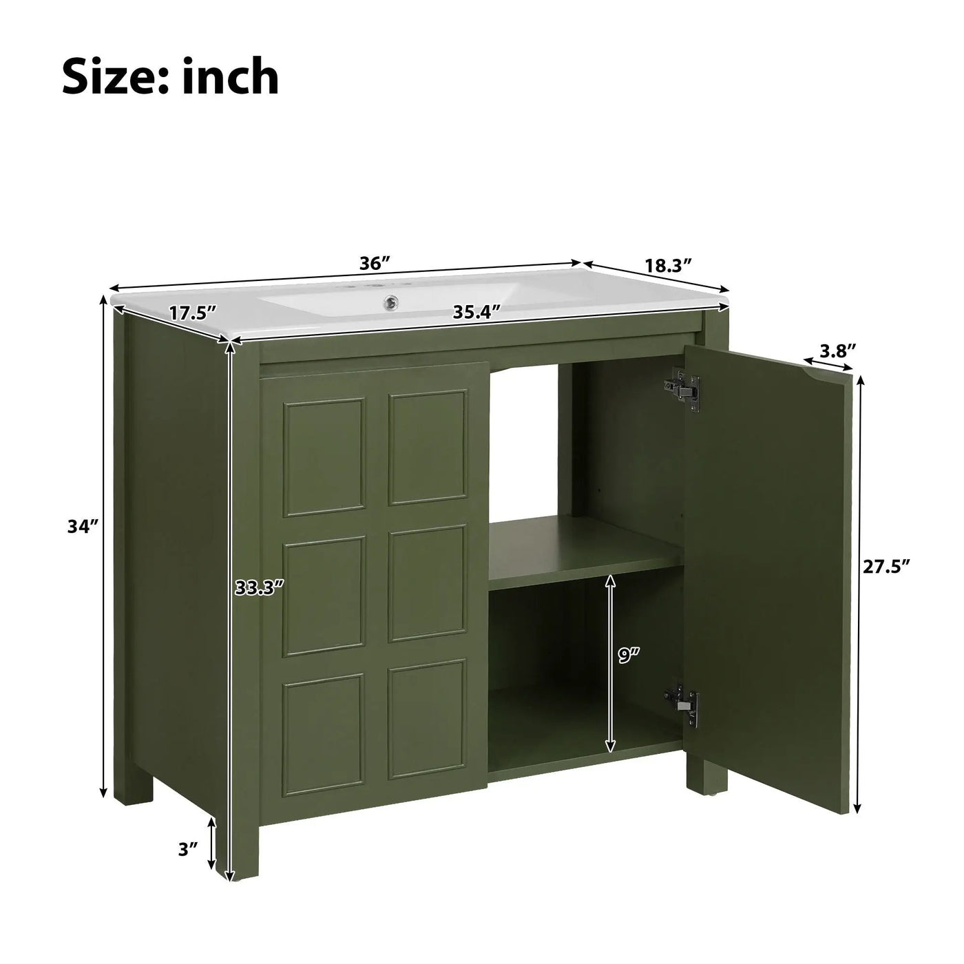 Bathroom Vanity Organizer With Sink, Combo Cabinet Set, Bathroom Storage Cabinet by Unique Piece Furniture