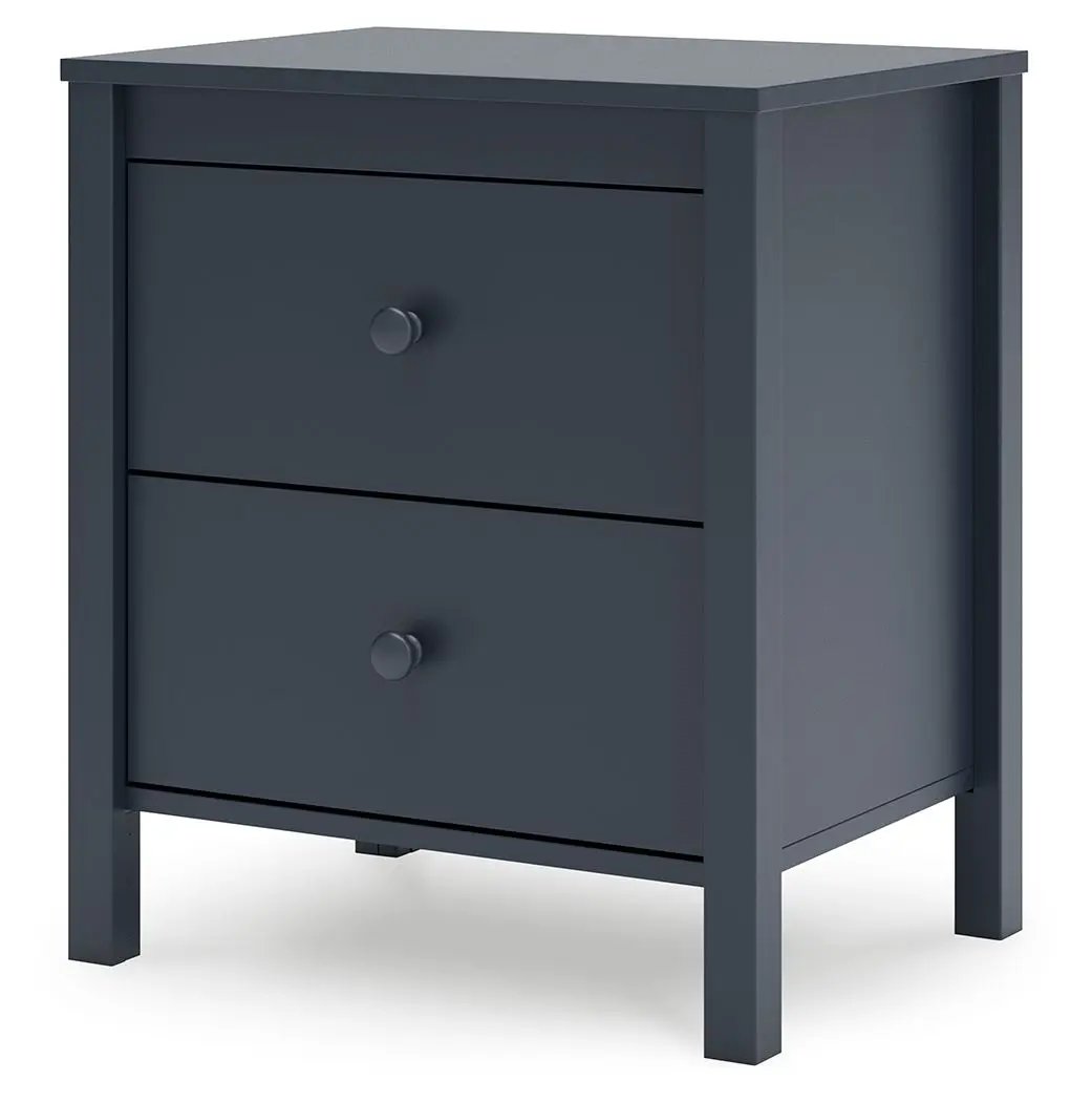Simmenfort - Two Drawer Night Stand - Navy Blue by Unique Piece Furniture