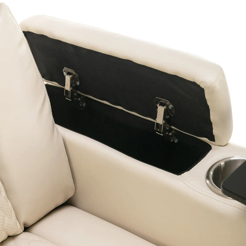 270 Degree Swivel Power Recliner With Tray Table, Phone Holder, Cup Holder, USB Port by HouseOfZazla