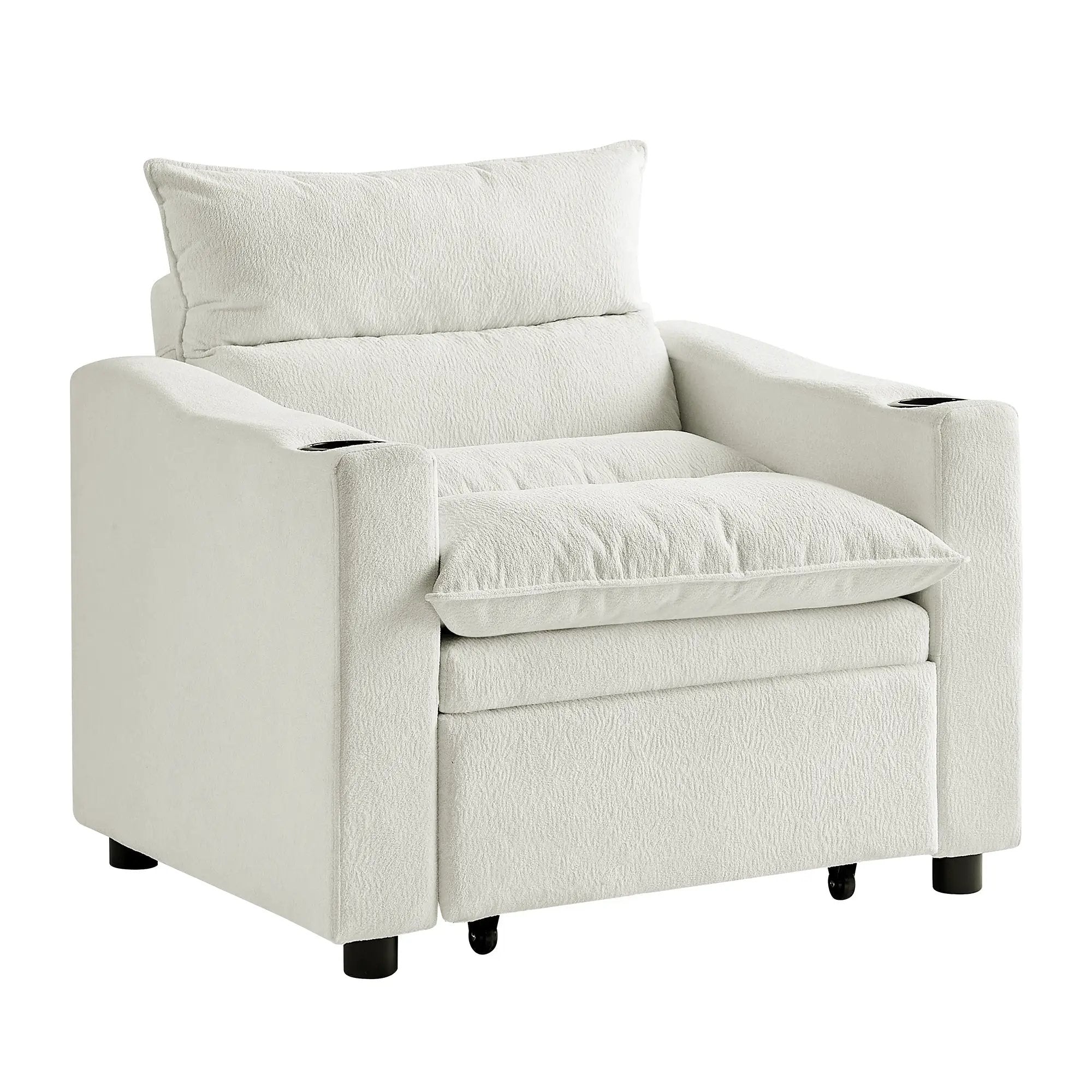 Sleeper Sofa Chair Bed - Convertible 3-in-1 Design by HouseOfZazla
