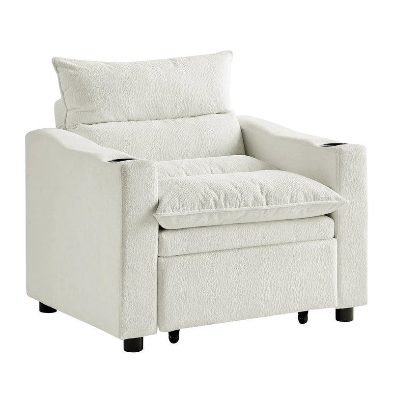 Sleeper Sofa Chair Bed - Convertible 3-in-1 Design by HouseOfZazla