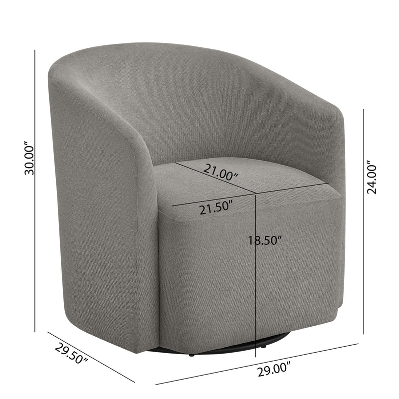 Ardena - Modern Swivel Barrel Chair by HouseOfZazla