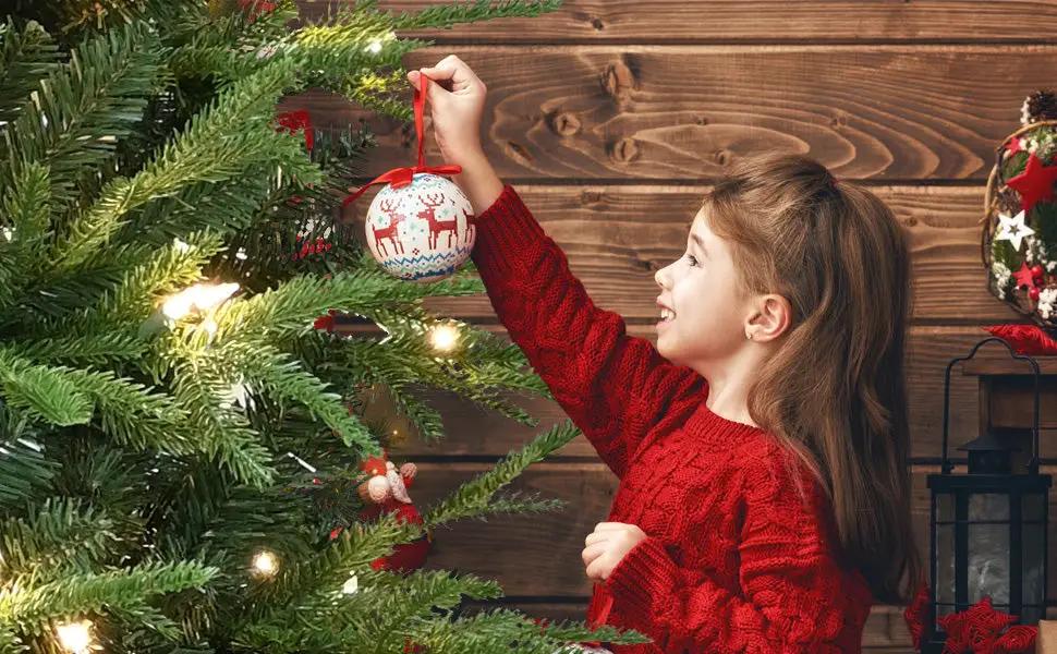 6.5ft Artificial Christmas Tree, Premium Hinged Pine by HouseOfZazla