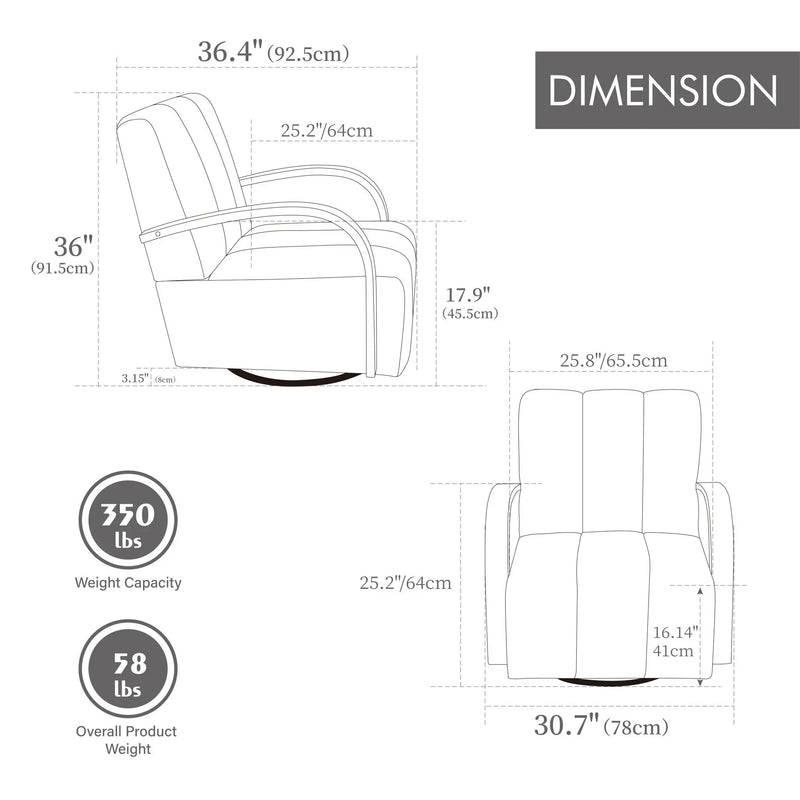 360° Swivel Accent Chair With Armrests by HouseOfZazla