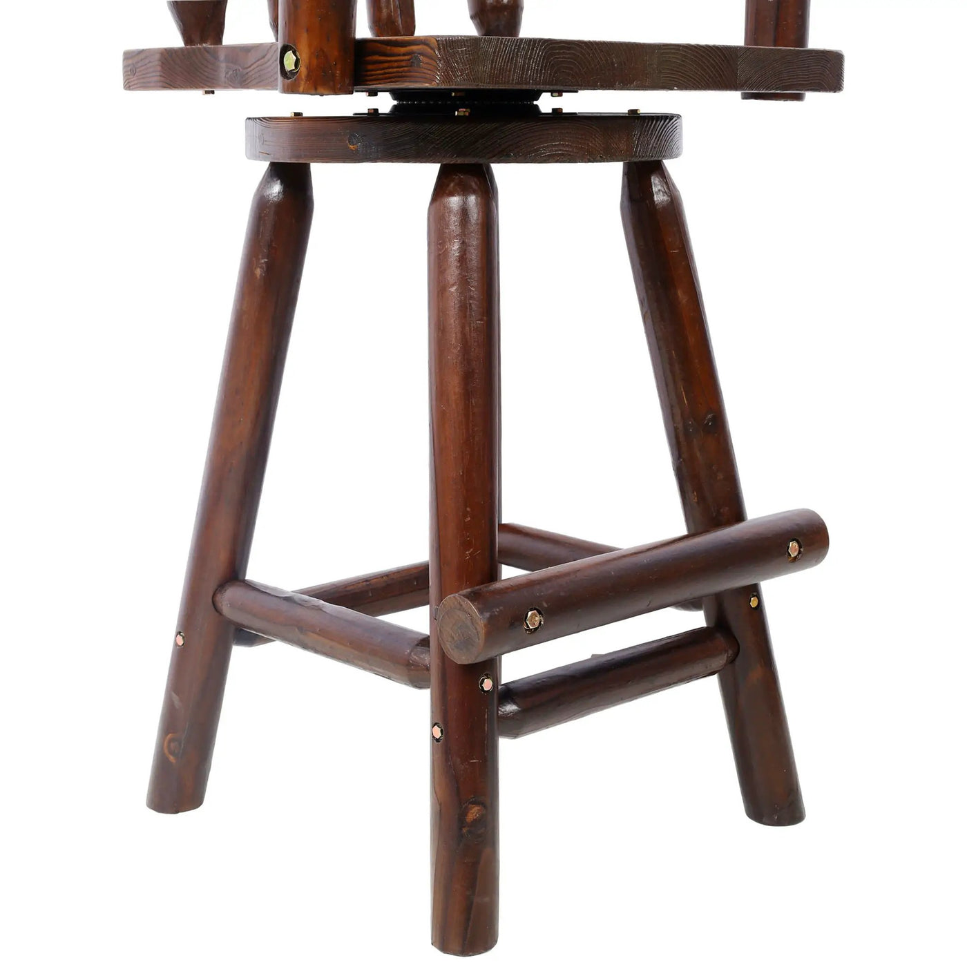 Rustic Bar Stool, Fir Wood Construction, Wide Armrest by HouseOfZazla