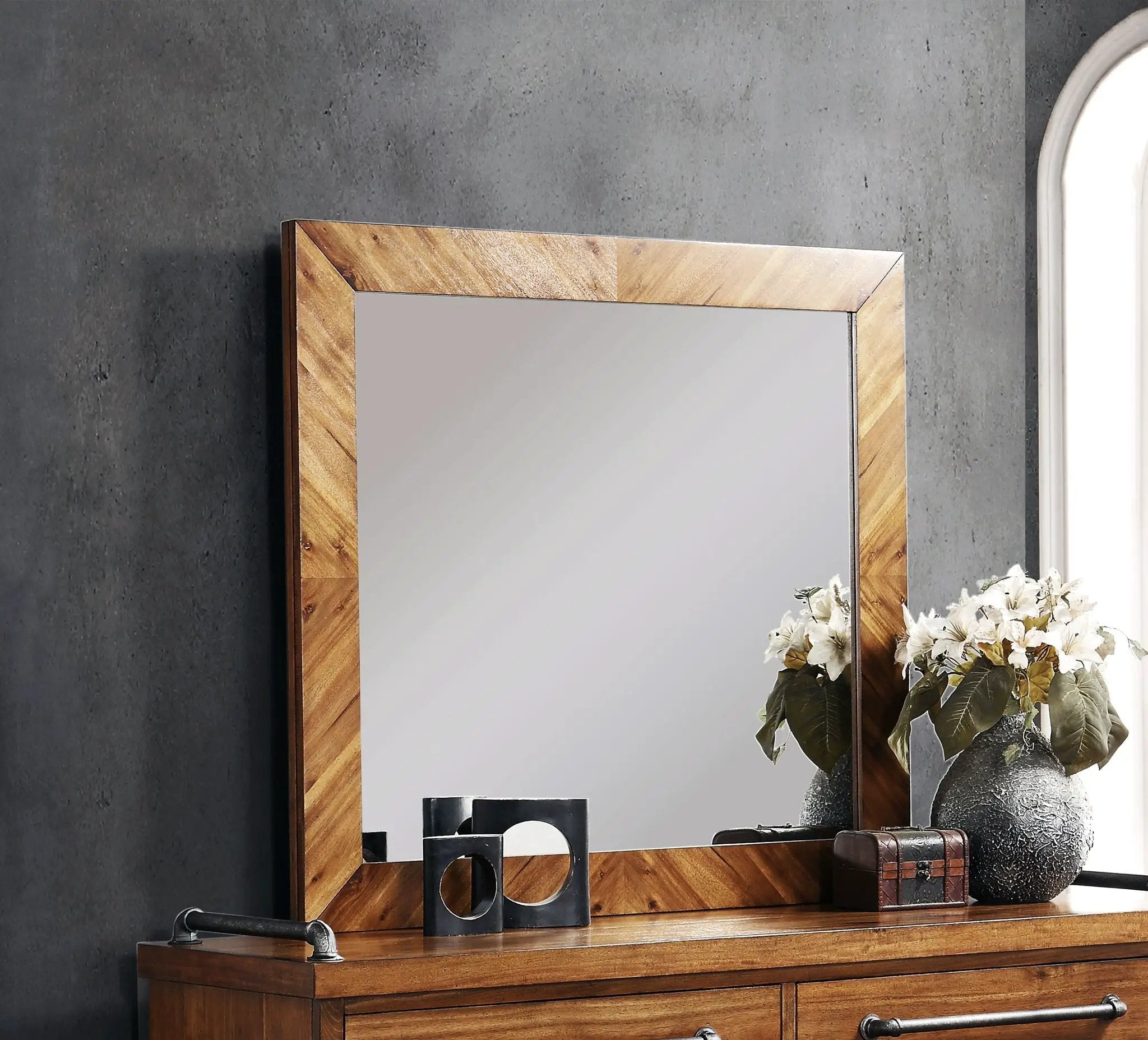 Steampunk Mirror - Chestnut by Unique Piece Furniture