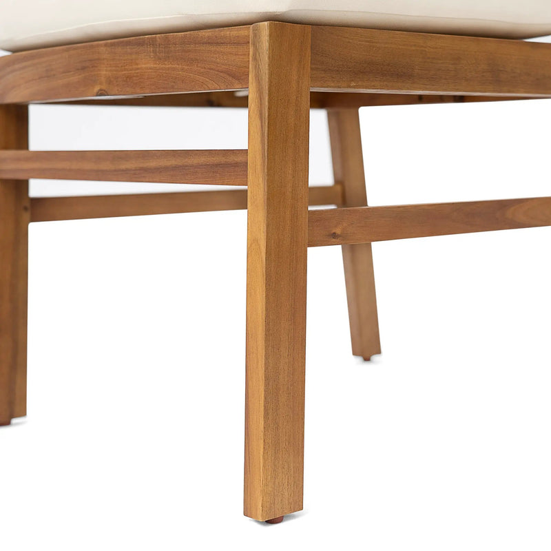 Outdoor 7 Pieces Acacia Wood Dining Set with Taiga 69 Table and Teak Finish by HouseOfZazla