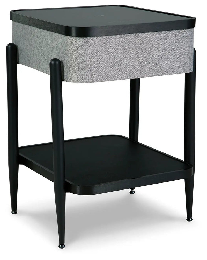 Jorvalee - Accent Table with Speaker - Gray / Black by Unique Piece Furniture