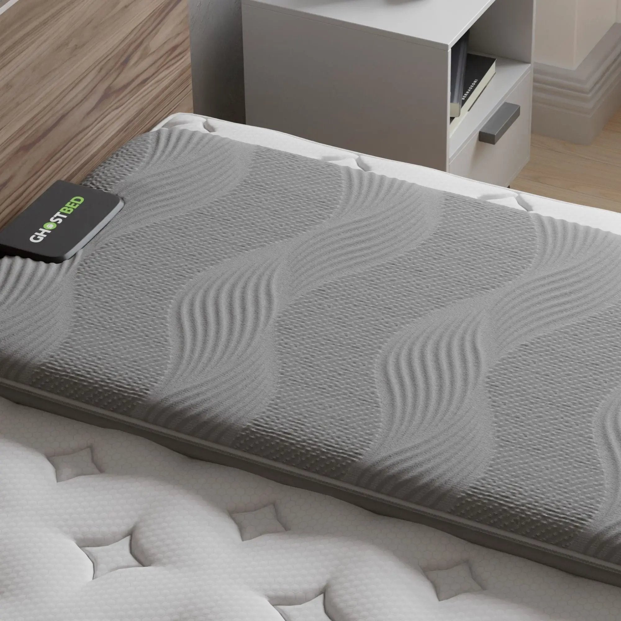 Massage Topper With Gel Infused Memory Foam And Air Cell Technology - Gray by HouseOfZazla