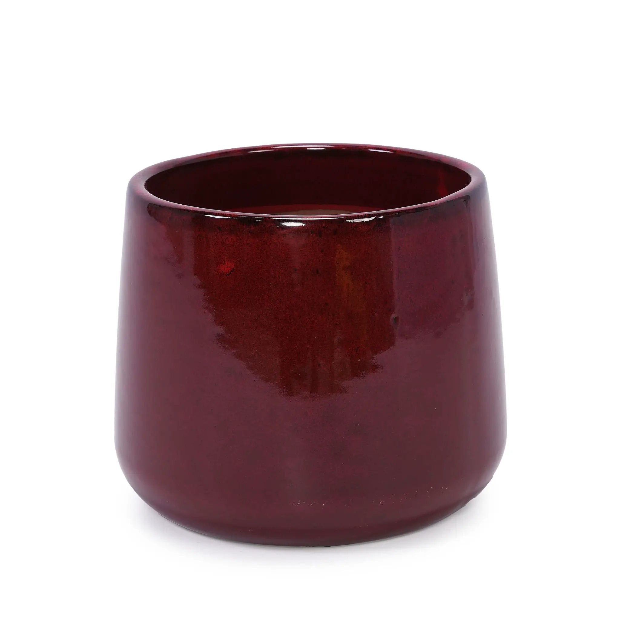 4 Pieces Planter Pot, Indoor Outdoor Flowerpot For Patio, Garden, Or Windowsills - Bean Paste Red by HouseOfZazla