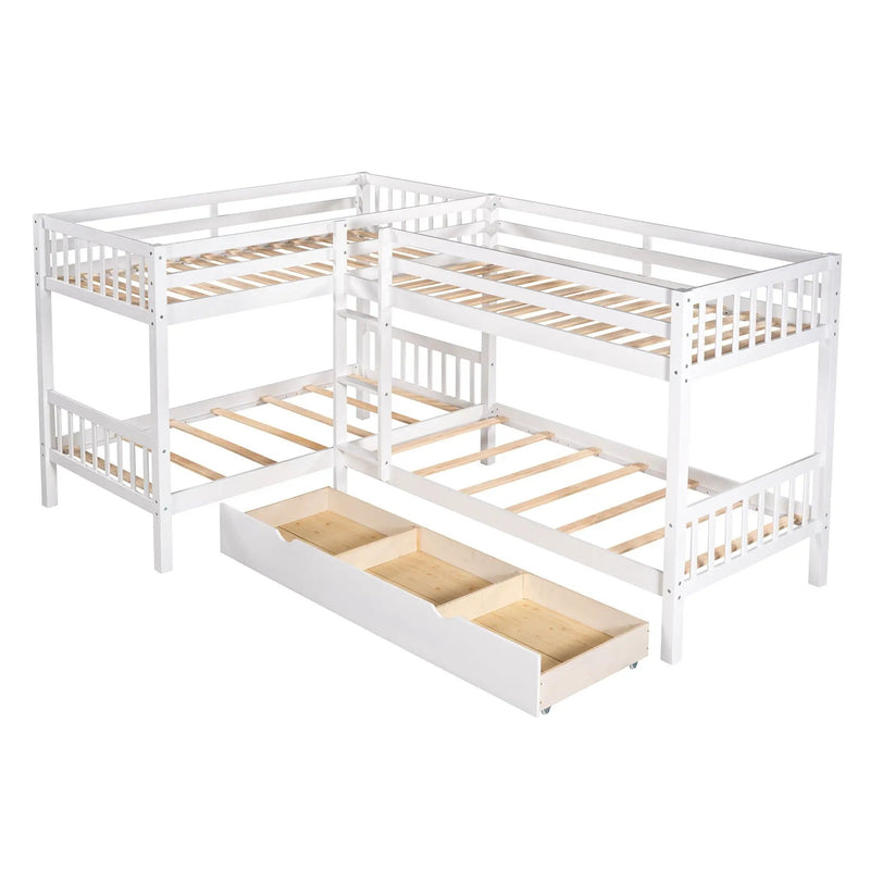 L Shaped Bunk Bed With Drawers by HouseOfZazla