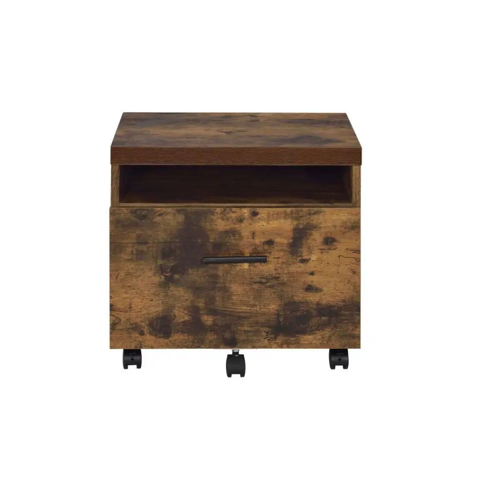 Bob - File Cabinet - Weathered Oak & Black by Unique Piece Furniture