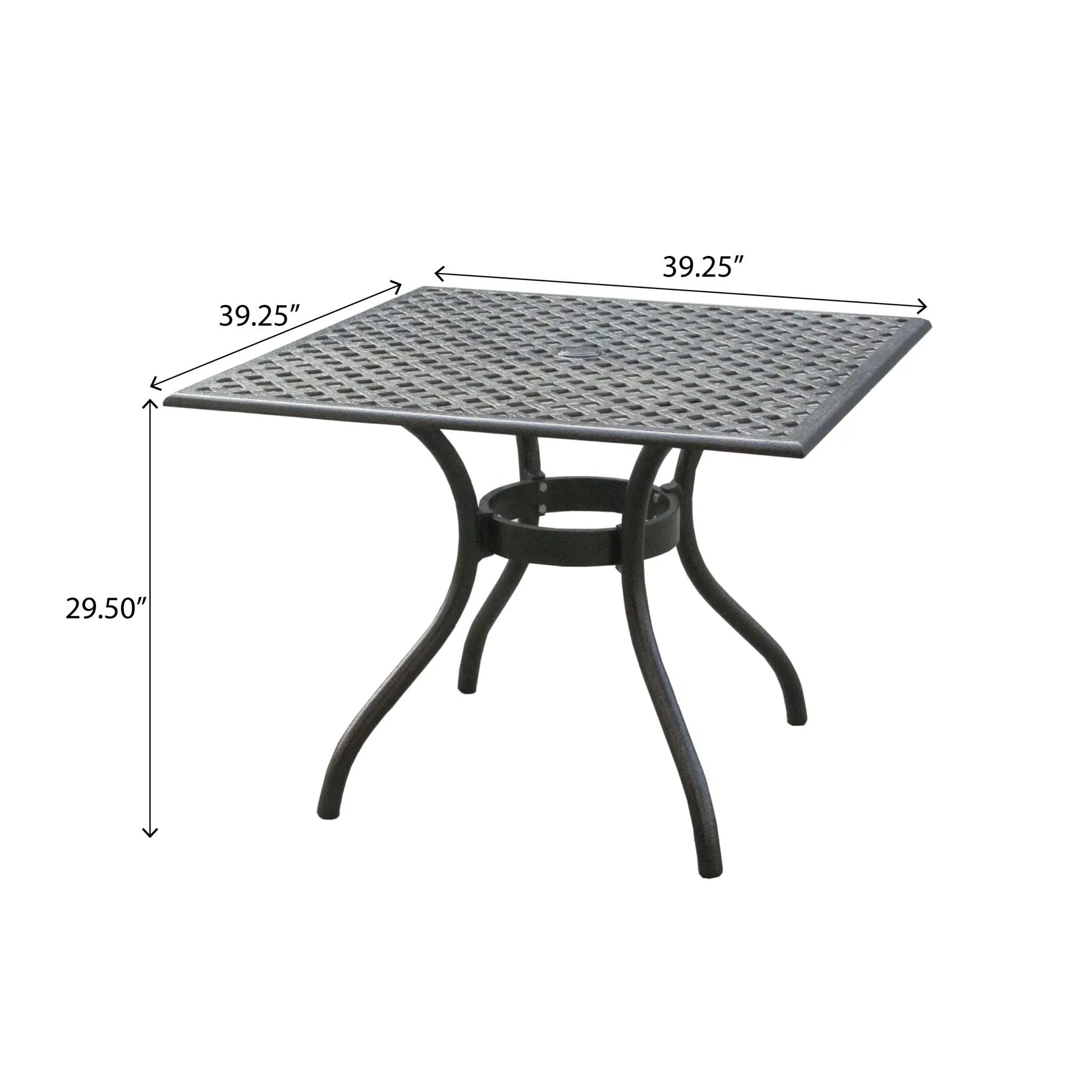 Arch Mesh Dining Table With Lightweight Frame - Black by HouseOfZazla