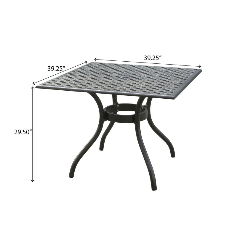 Arch Mesh Dining Table With Lightweight Frame - Black by HouseOfZazla