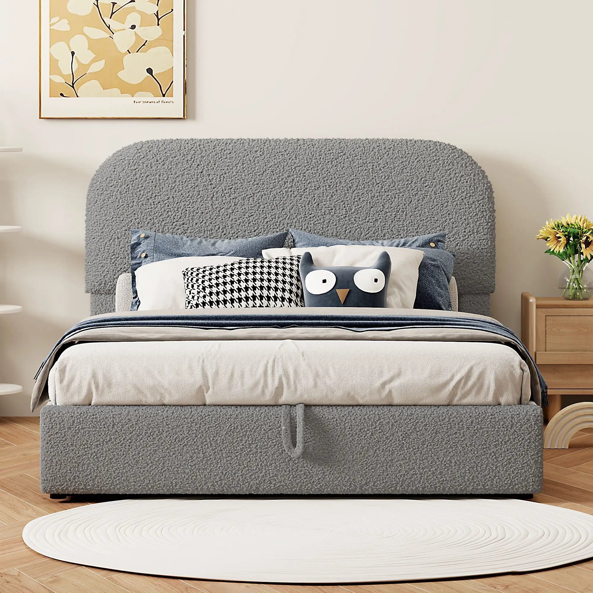 Upholstered Platform Bed With Hydraulic Storage System by HouseOfZazla