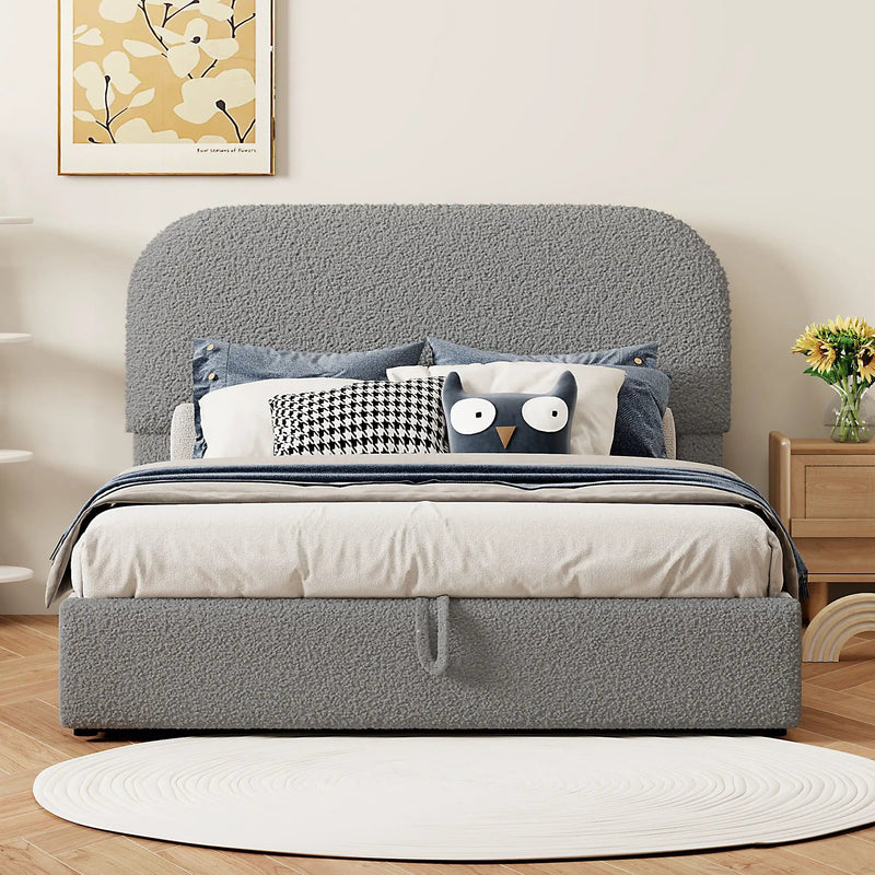 Upholstered Platform Bed With Hydraulic Storage System by HouseOfZazla