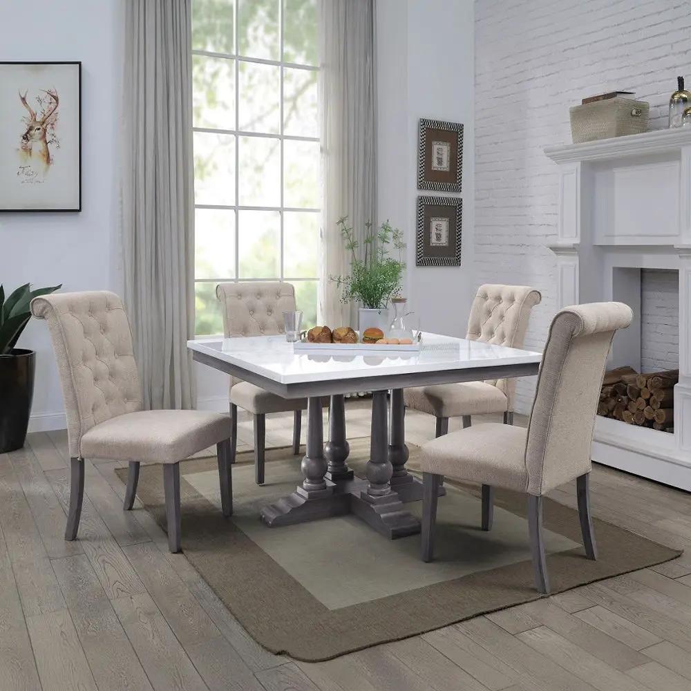 Yabeina - Side Chair (Set of 2) - Beige Linen & Gray by Unique Piece Furniture