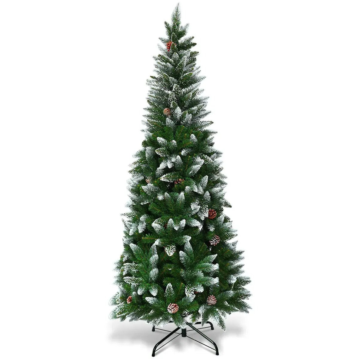 5/6/7.5 Feet Artificial Pencil Christmas Tree with Pine Cones, photo 20 of 24